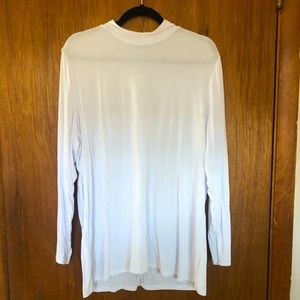 Lightweight White Mock Turtleneck